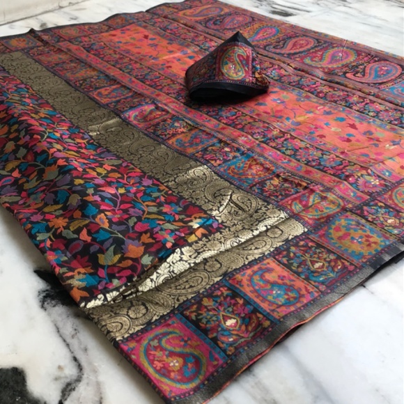 Kashmiri Modal Silk Sarees - Picture 2 of 4